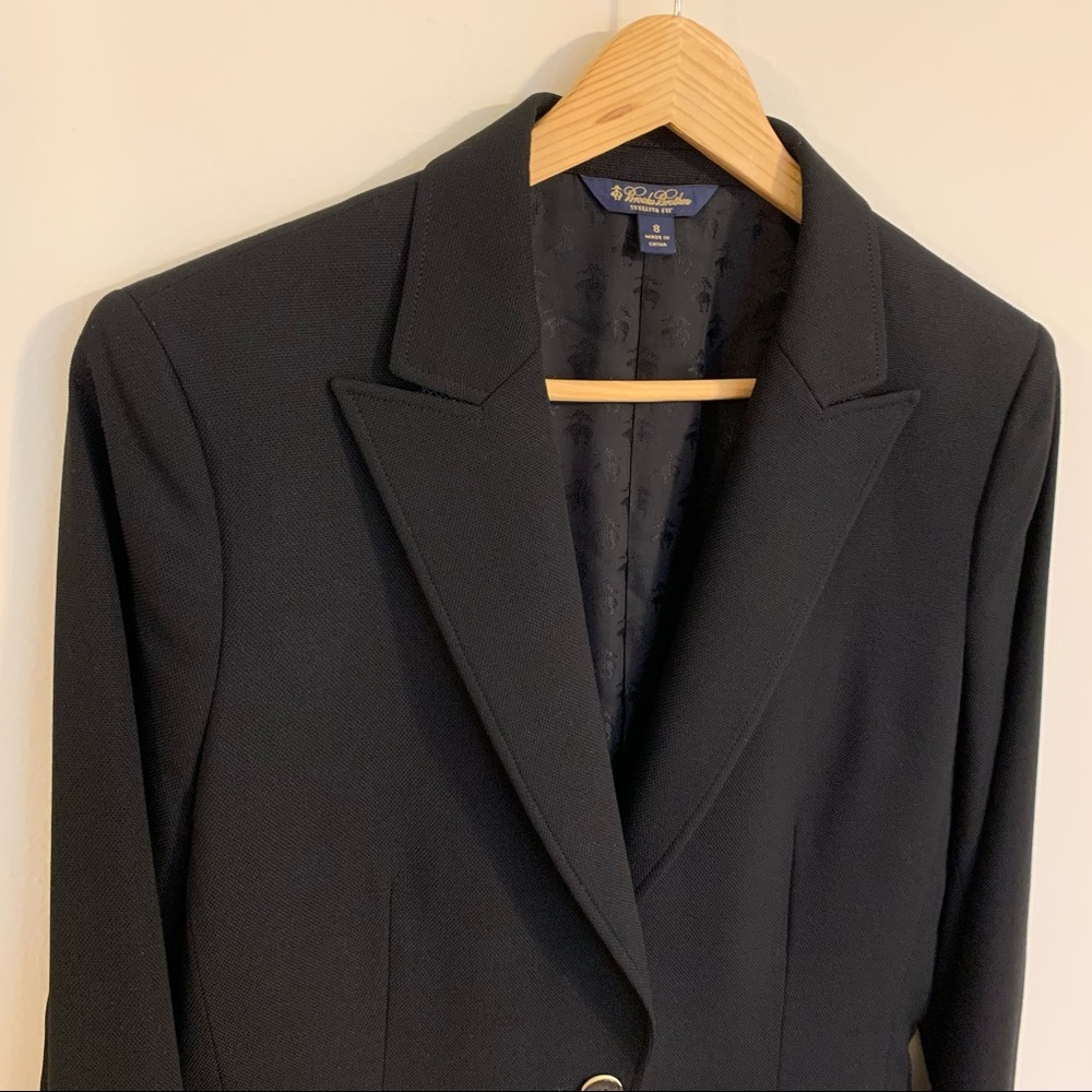 Brooks Brothers Stellita Fit Wool Blazer in Black, Size 8 - Picture 2 of 13